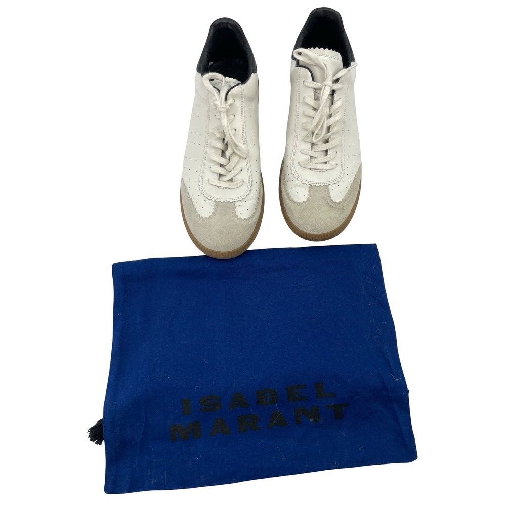Isabel Marant Women's Sneakers Beth White Leather Suede Size 44